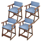 Natural/Pink Upholstered Chair with Wooden Frame for Kids