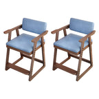 Natural/Pink Upholstered Chair with Wooden Frame for Kids