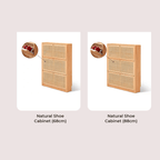 Natural Rattan Wooden 3-Tier Shoe Rack Cabinet Series