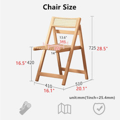 Natural Round Folding Dining Set With Chairs And Cabinet
