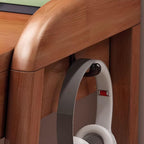 Natural Rubberwood Kids Writing Desk with Hutch and Dual Drawers