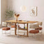 Natural Solid Wood Extendable Dining Table + 4 Chairs