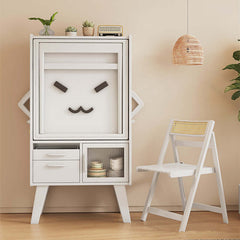 Natural Solid Wood Space-Saving Dining Set With Storage