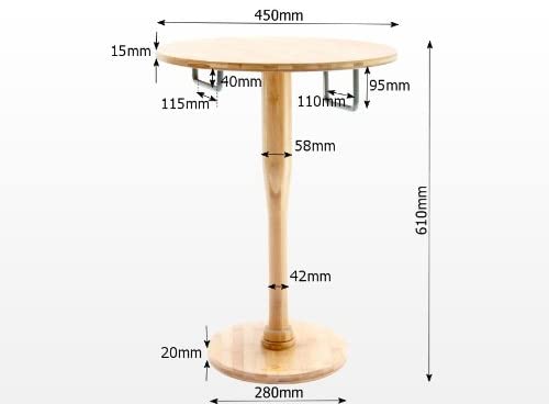 Natural Wood Baseball Bat Nightstand With Cable Slots