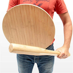 Natural Wood Baseball Bat Nightstand With Cable Slots