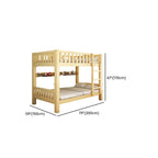 Natural Wood Bunk Bed with Storage Drawers and Ladder Dimensions