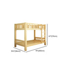 Natural Wood Bunk Bed with Storage Drawers and Ladder Dimensions