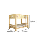 Natural Wood Bunk Bed with Storage Drawers and Ladder Dimensions