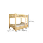 Natural Wood Bunk Bed with Storage Drawers and Ladder Dimensions