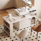 Natural Wood Island Table With Rotating Top