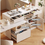 Natural Wood Island Table With Rotating Top