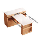 Natural Wood Island Table With Rotating Top