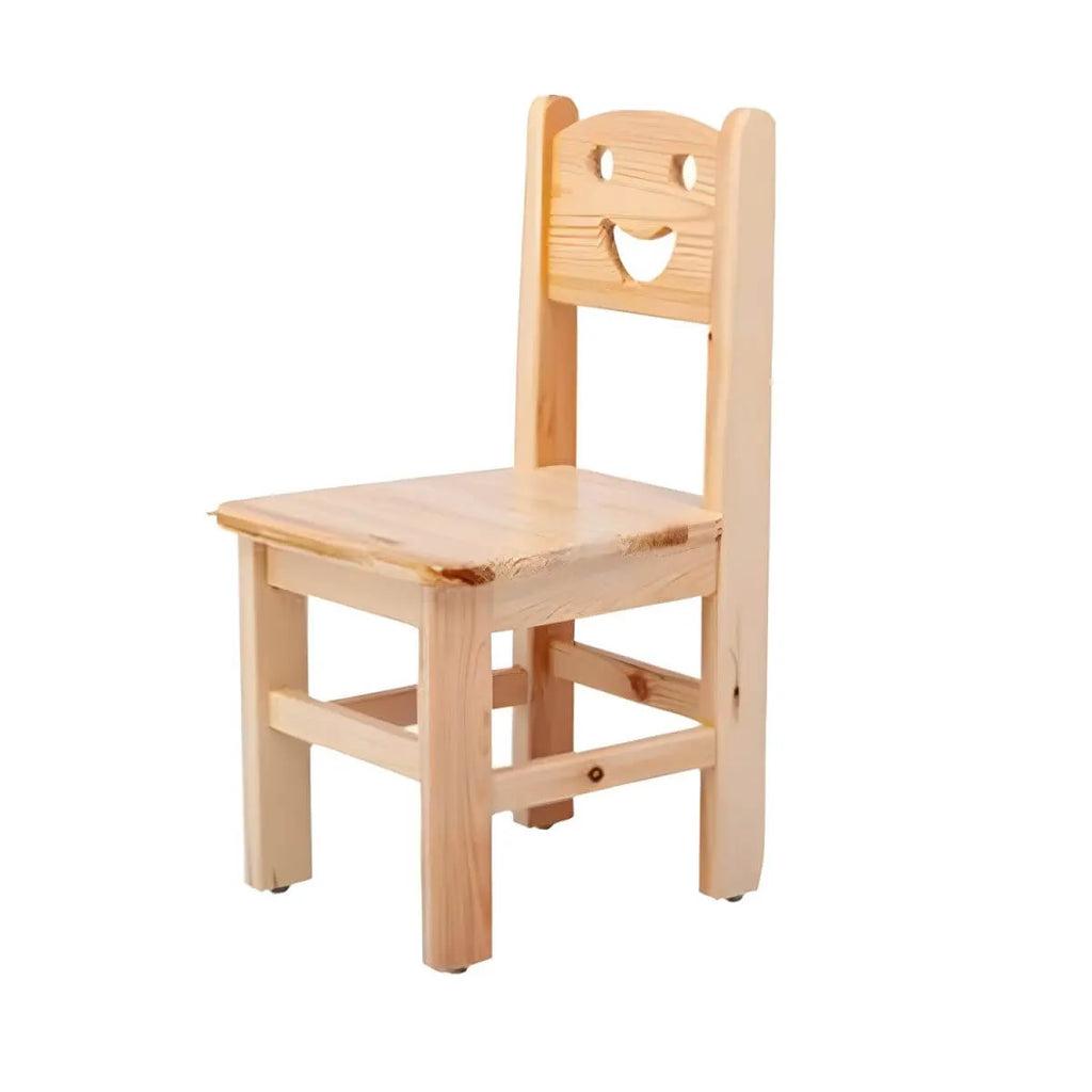 Natural Wood Kids Writing Desk Sets – Light Brown Round & Rectangular Tables with Chairs