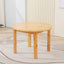 Natural Wood Kids Writing Desk Sets – Light Brown Round & Rectangular Tables with Chairs