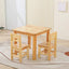 Natural Wood Kids Writing Desk Sets – Light Brown Round & Rectangular Tables with Chairs