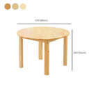 Natural Wood Kids Writing Desk Sets – Light Brown Round & Rectangular Tables with Chairs Dimensions