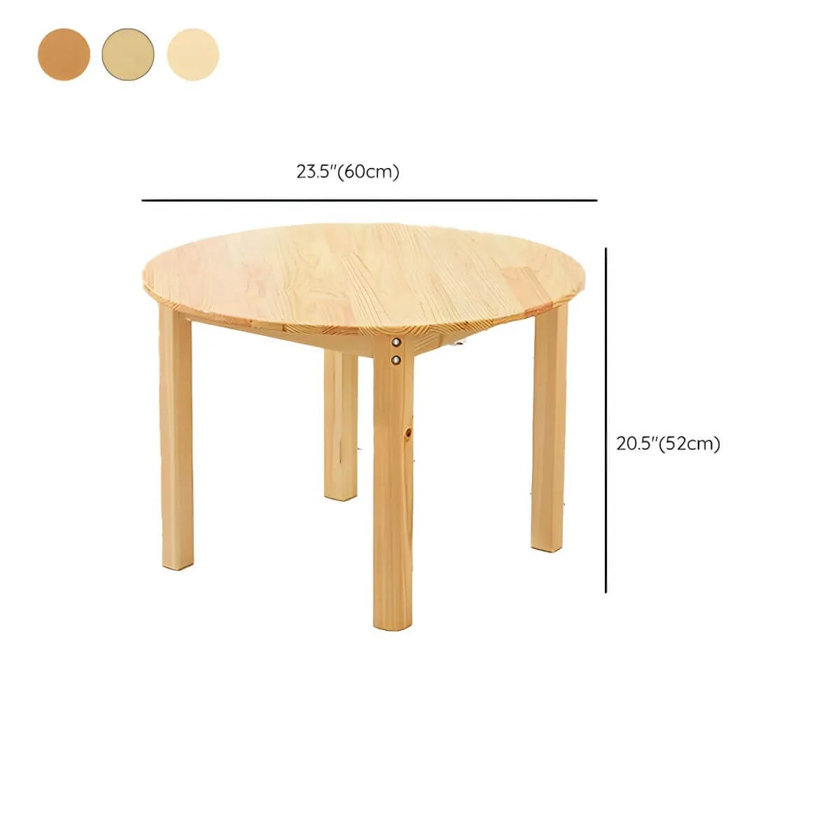 Natural Wood Kids Writing Desk Sets – Light Brown Round & Rectangular Tables with Chairs Dimensions