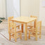 Natural Wood Kids Writing Desk Sets – Light Brown Round & Rectangular Tables with Chairs