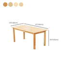 Natural Wood Kids Writing Desk Sets – Light Brown Round & Rectangular Tables with Chairs Dimensions