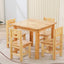 Natural Wood Kids Writing Desk Sets – Light Brown Round & Rectangular Tables with Chairs