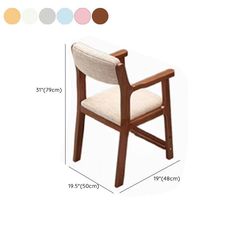 Natural Wood Kids Writing Desk with Integrated Bookshelf and Storage Dimensions