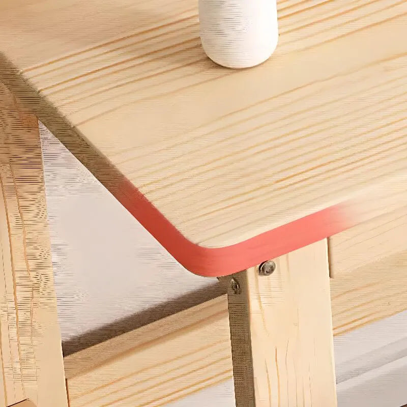 Natural Wood Kids Writing Desk with Shelf & Chair – Ergonomic Study Set