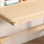 Natural Wood Kids Writing Desk with Shelf & Chair – Ergonomic Study Set