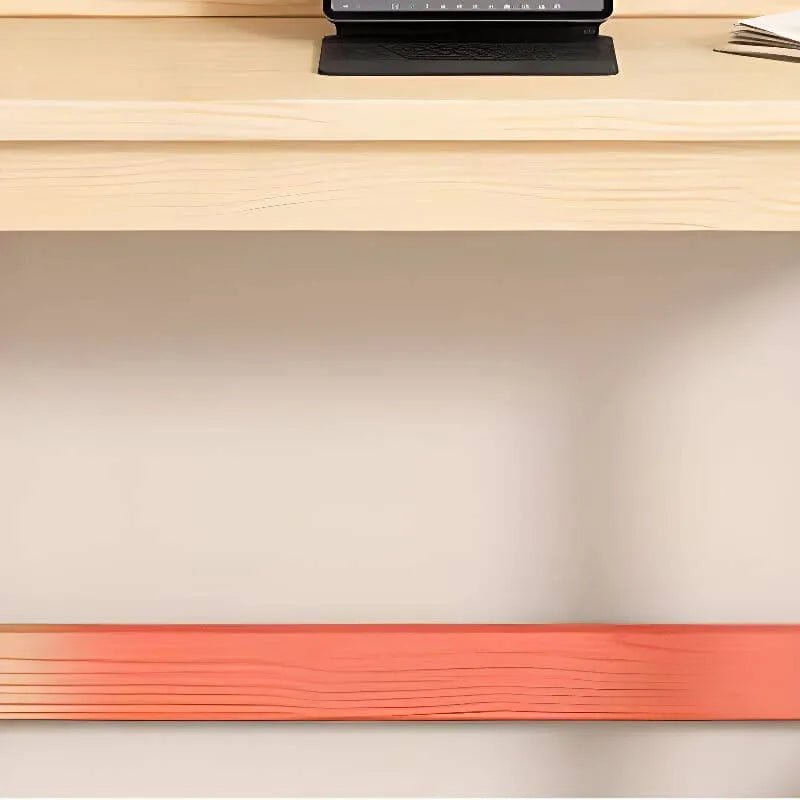Natural Wood Kids Writing Desk with Shelf & Chair – Ergonomic Study Set