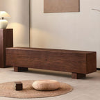 Natural Wood Living Room Bench with Clean Modern Lines and Visible Grain Texture Main Product Image