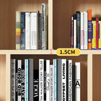 Natural Wood Modern Horizontal Bookcase with Closed Back