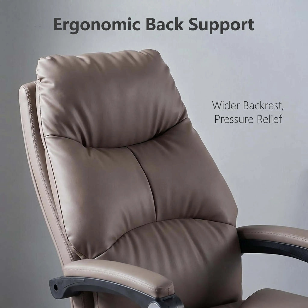 Nest Reclining Executive Office Chair with Footrest – Genuine & Faux Leather