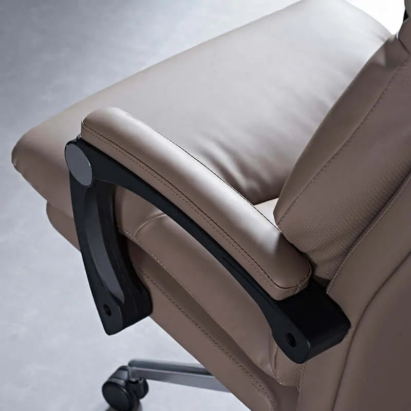 Nest Reclining Executive Office Chair with Footrest – Genuine & Faux Leather