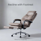 Nest Reclining Executive Office Chair with Footrest – Genuine & Faux Leather