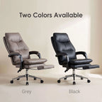 Nest Reclining Executive Office Chair with Footrest – Genuine & Faux Leather