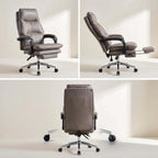 Nest Reclining Executive Office Chair with Footrest – Genuine & Faux Leather