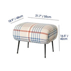 New Zealand Wool Plaid Chair and Ottoman, Nordic Wingback Lounge Set Dimensions