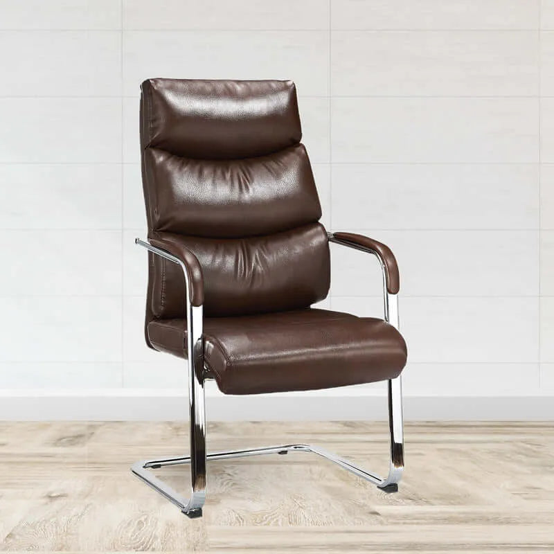 Noble Faux Leather Visitor Office Chair with Sled Base Image secondaire du produit