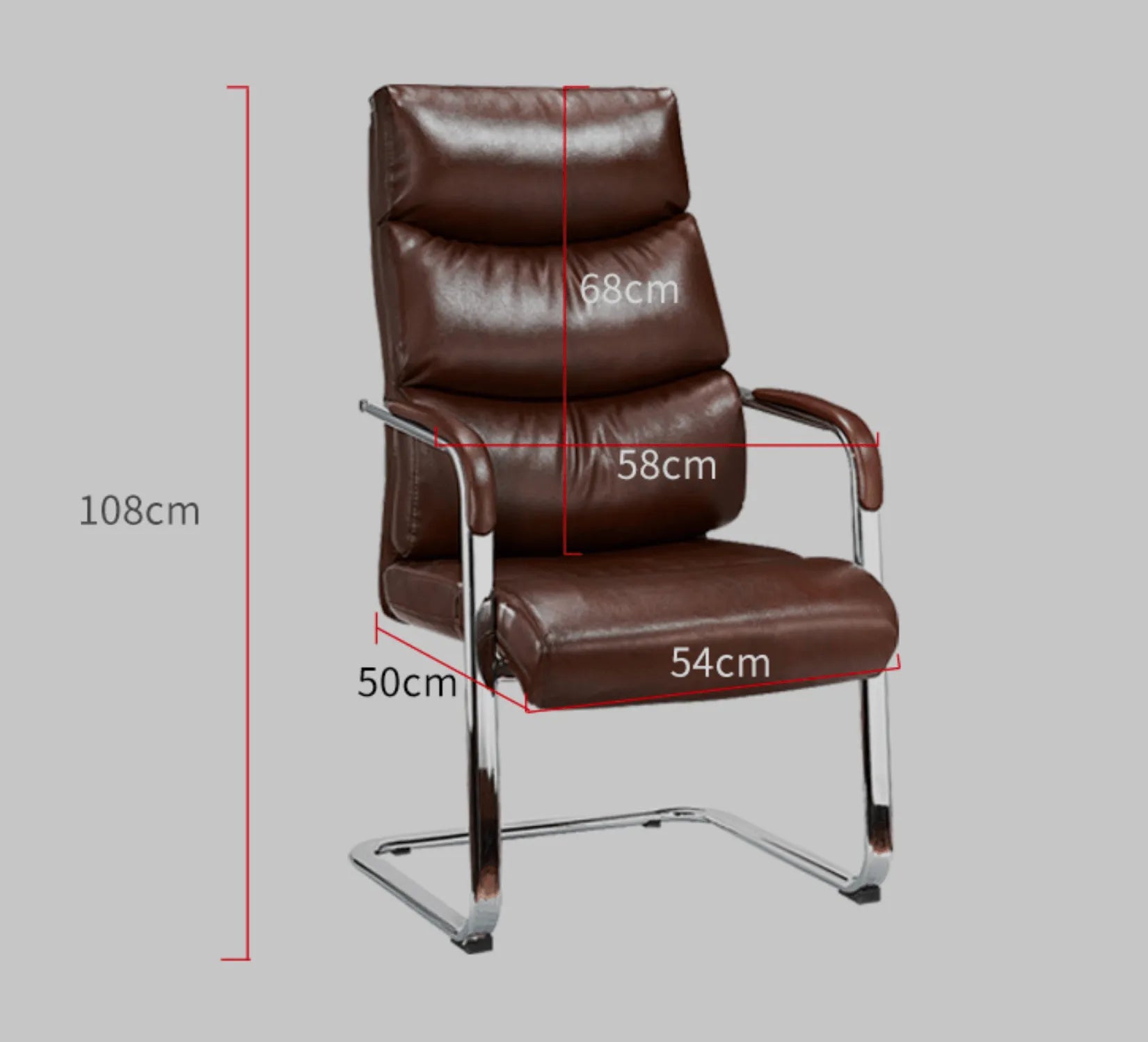 Noble Faux Leather Visitor Office Chair with Sled Base