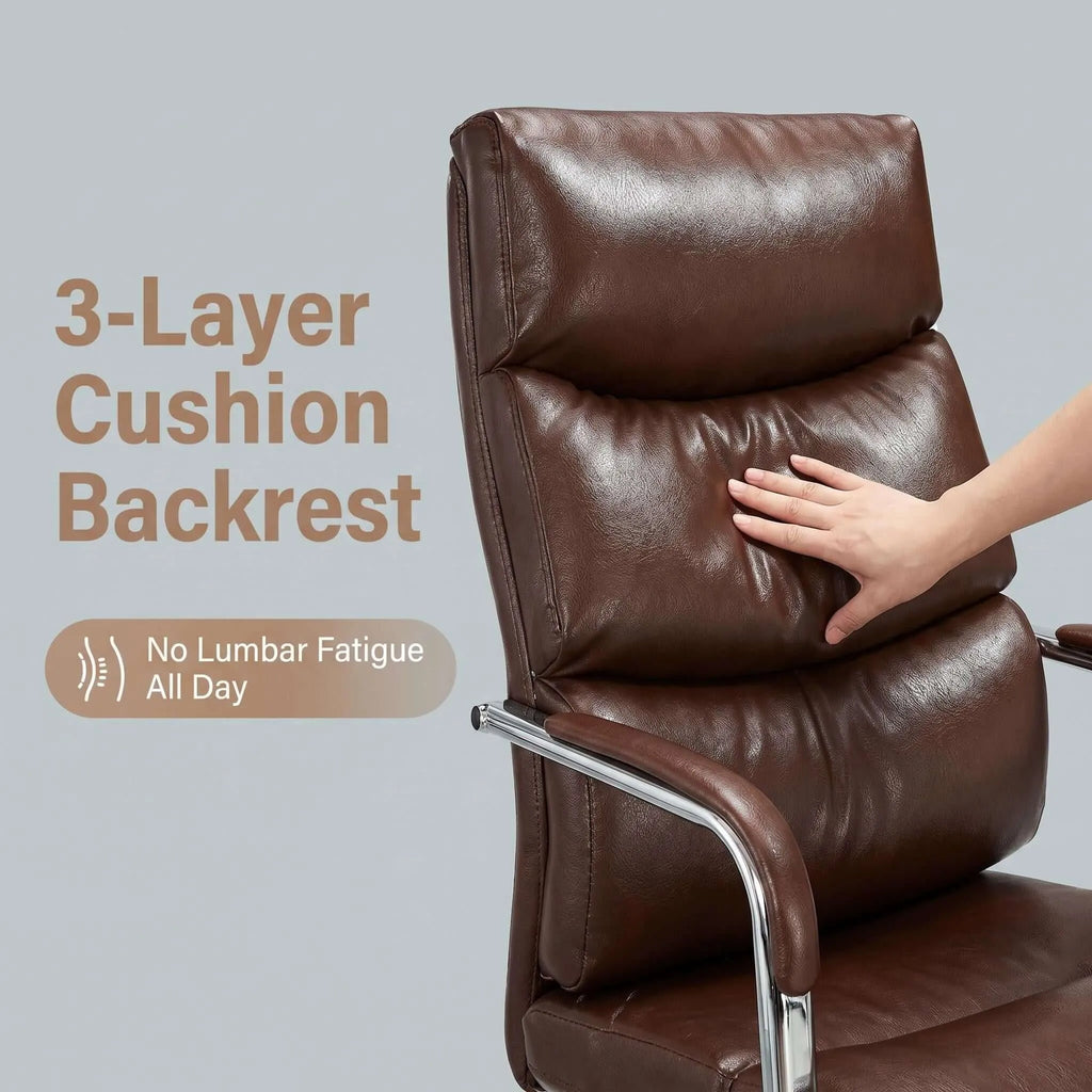 Noble Faux Leather Visitor Office Chair with Sled Base