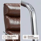 Noble Faux Leather Visitor Office Chair with Sled Base