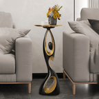 Nordic Art Figurine Modern Side Table - Resin & Alloy