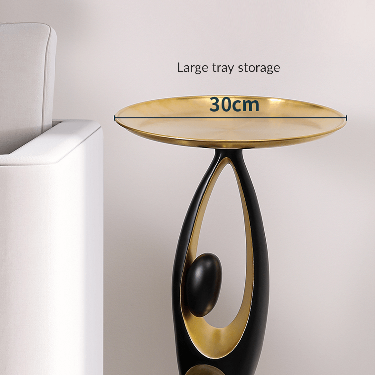 Nordic Art Figurine Modern Side Table - Resin & Alloy