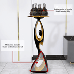 Nordic Art Figurine Modern Side Table - Resin & Alloy