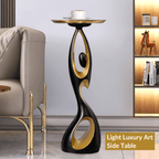 Nordic Art Figurine Modern Side Table - Resin & Alloy