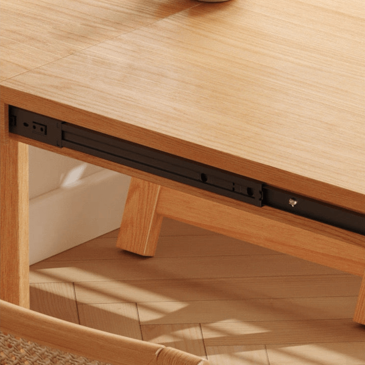 Nordic Folding Dining Table with Storage Cabinet