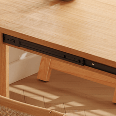 Nordic Folding Dining Table with Storage Cabinet