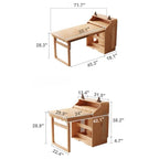 Nordic Folding Dining Table with Storage Cabinet Dimensions
