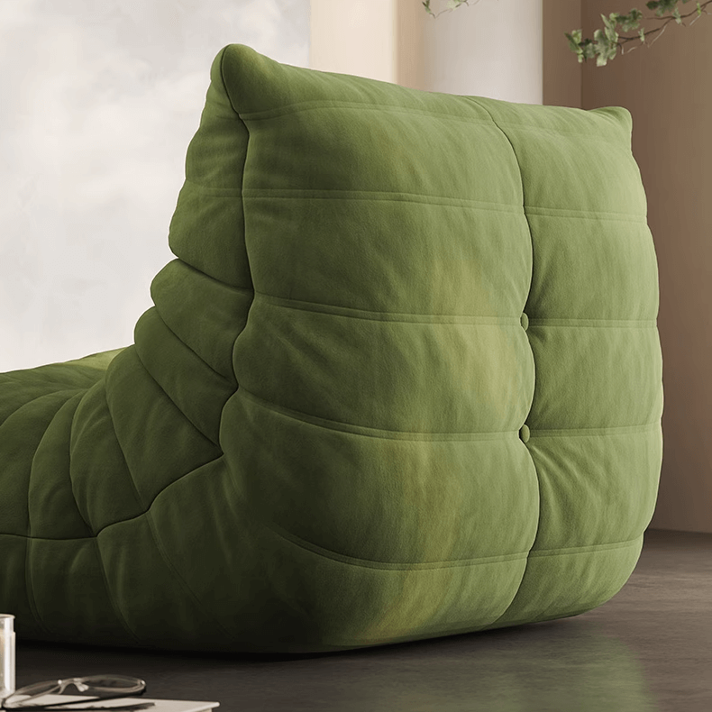 Nordic Lazy Caterpillar Chair with Milk Velvet Upholstery