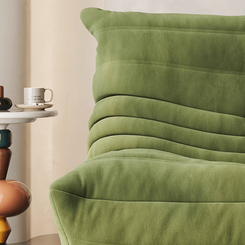 Nordic Lazy Caterpillar Chair with Milk Velvet Upholstery