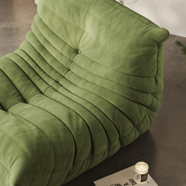 Nordic Lazy Caterpillar Chair with Milk Velvet Upholstery